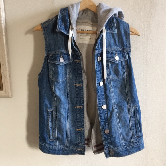 jean vest sweatshirt